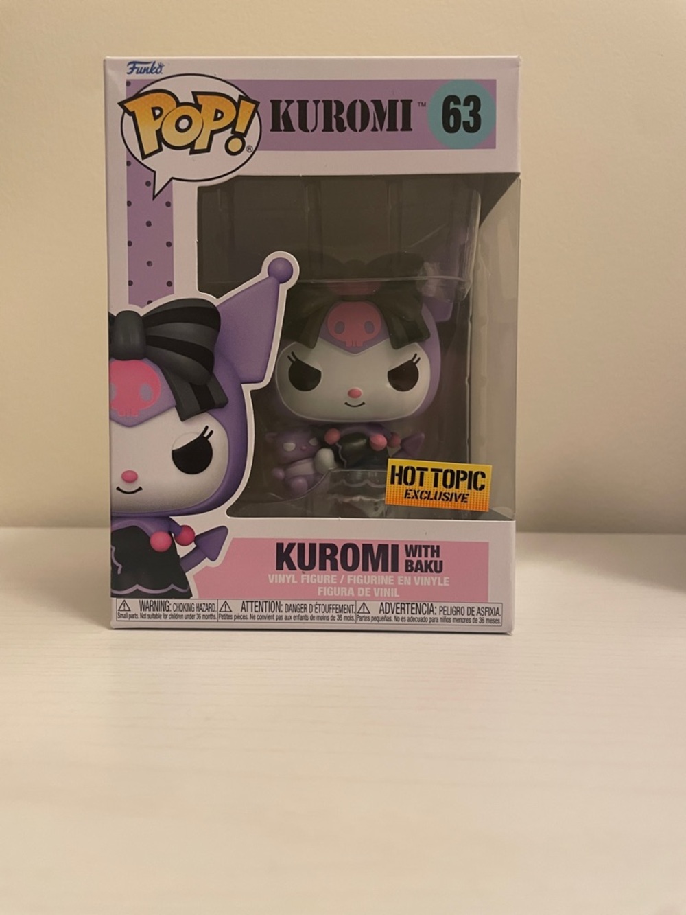 Funko Kuromi Vinyl Figure - Purple, Black & Pink